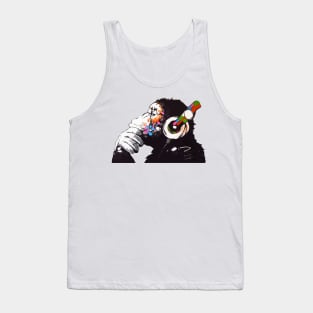 BANKSY DJ Monkey Thinker Tank Top